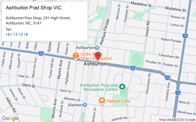Ashburton Post Shop VIC