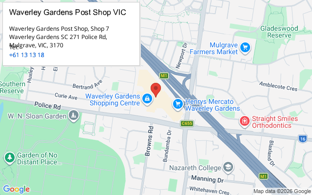 Waverley Gardens Post Shop VIC