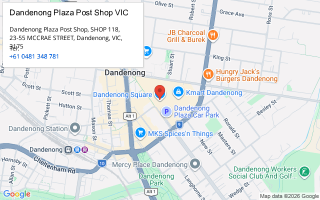 Dandenong Plaza Post Shop VIC