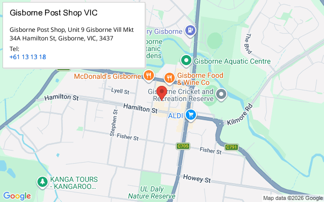 Gisborne Post Shop VIC