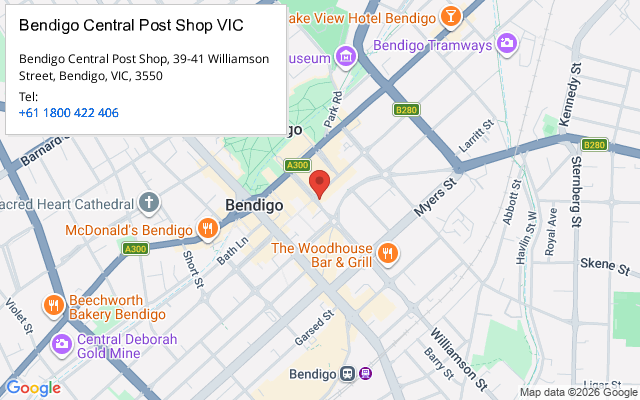 Bendigo Central Post Shop VIC