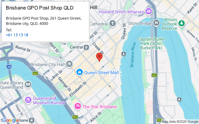 Brisbane GPO Post Shop QLD