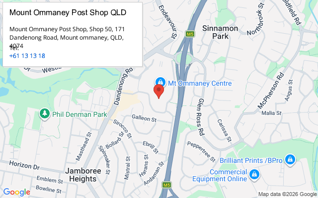 Mount Ommaney Post Shop QLD