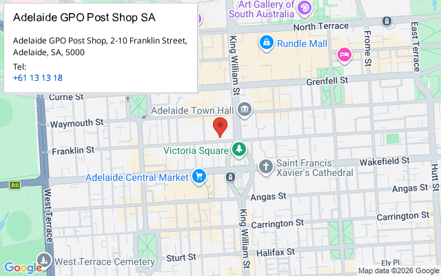 Adelaide GPO Post Shop SA