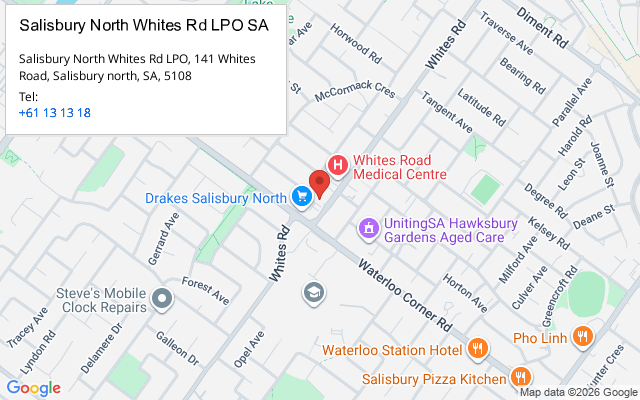 Salisbury North Whites Rd LPO SA