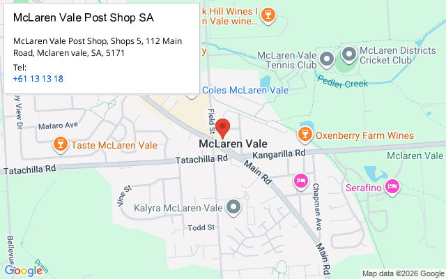 McLaren Vale Post Shop SA