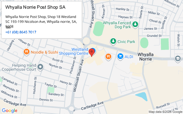 Whyalla Norrie Post Shop SA