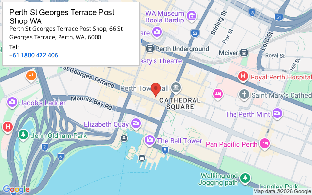 Perth St Georges Terrace Post Shop WA
