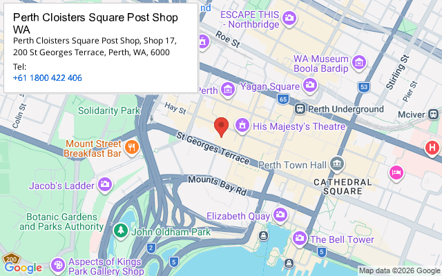 Perth Cloisters Square Post Shop WA
