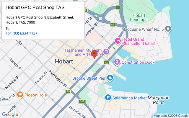 Hobart GPO Post Shop TAS