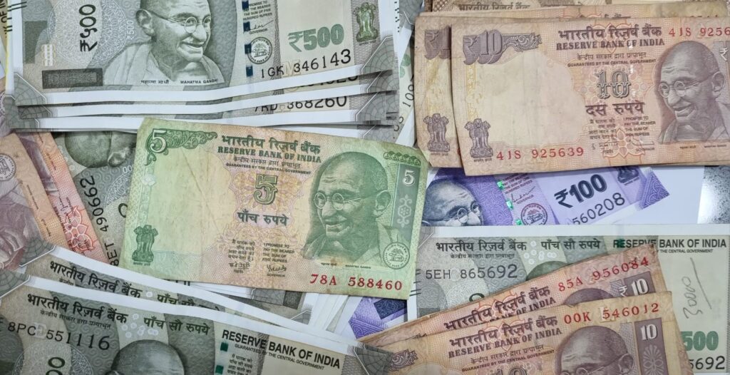 Indian rupees banknotes