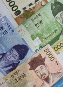 south korean won banknotes