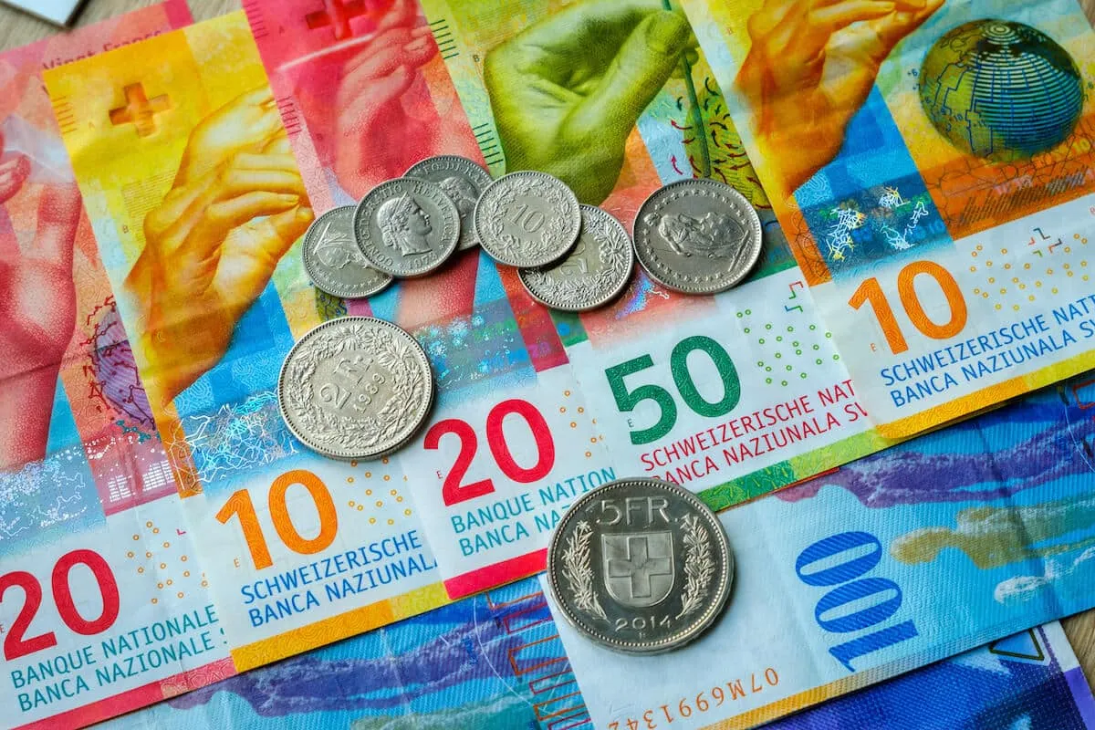 close-up-shot-of-Swiss-franc-bil