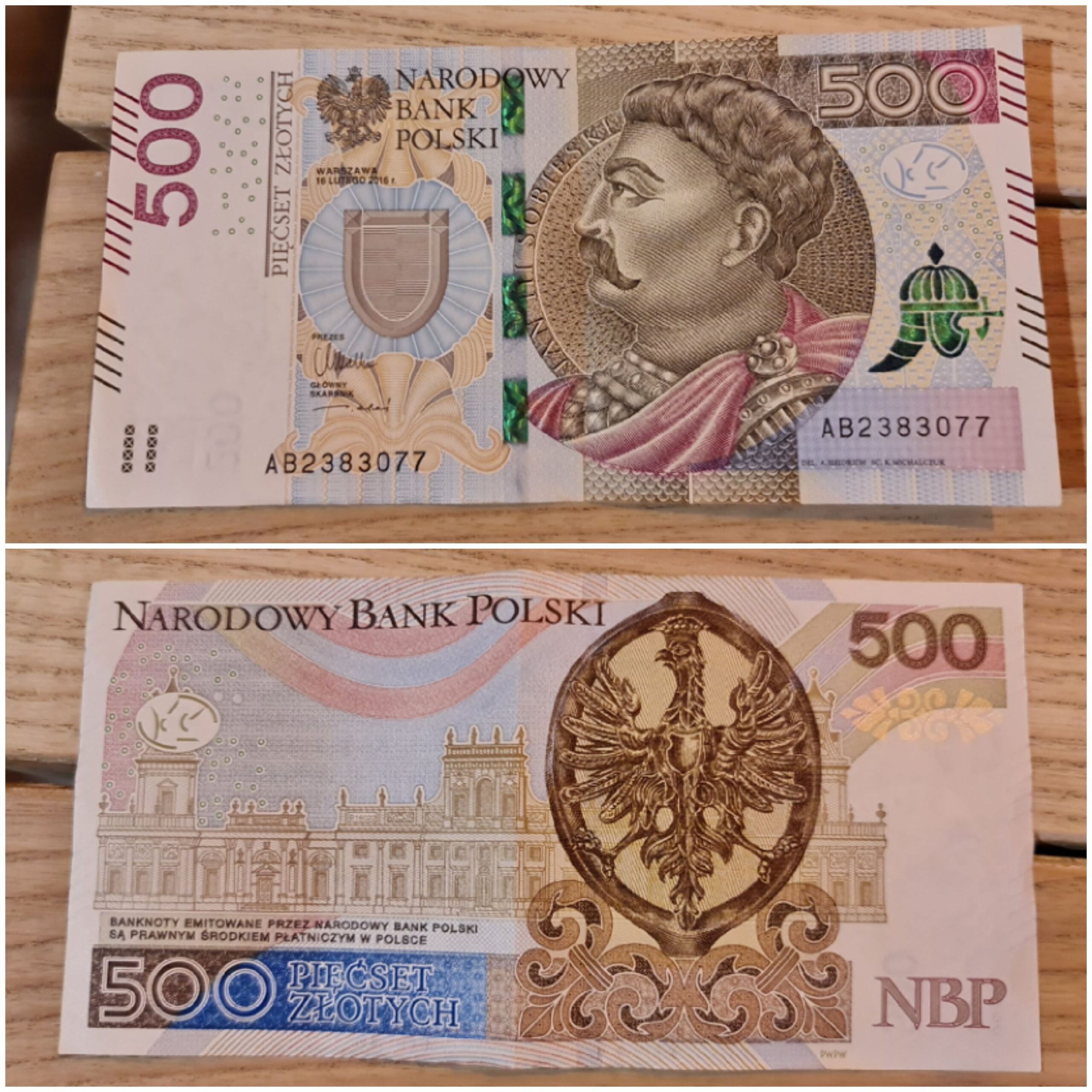 500_Polish_złoty_banknote Polish Zlotty