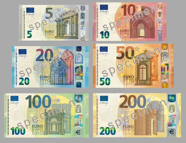 euro cash notes